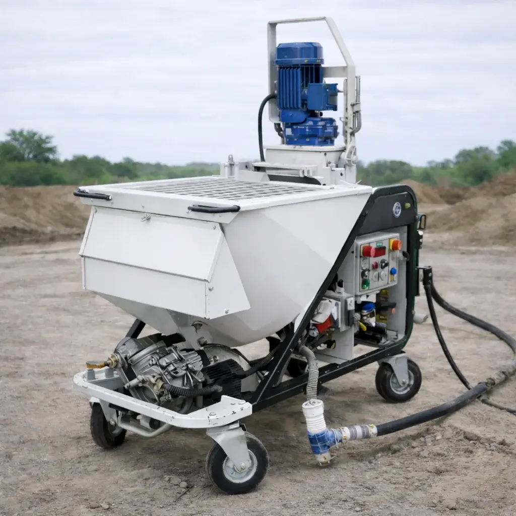 Concrete projection gun for shotcrete application