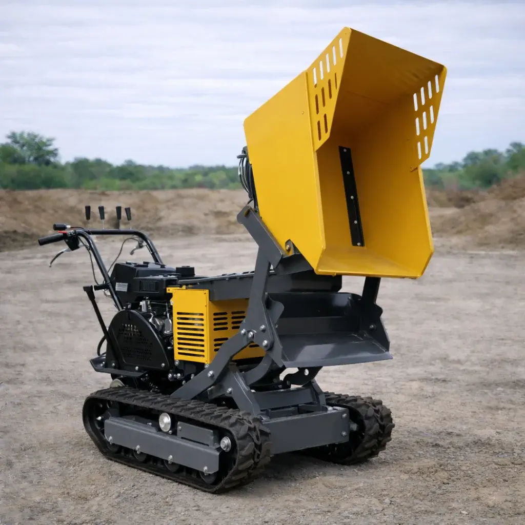 Mini dumper with loading bucket